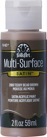 Monikäyttömaali ruskea - FolkArt Multi-Surface Satin Teddy Bear Brown 59 ml