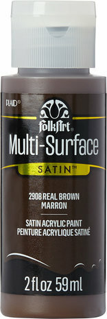 Monikäyttömaali ruskea - FolkArt Multi-Surface Satin Real Brown 59 ml