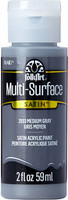 Monikäyttömaali harmaa - FolkArt Multi-Surface Satin Medium Gray 59 ml