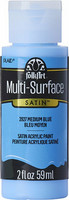 Monikäyttömaali sininen - FolkArt Multi-Surface Satin Medium Blue 59 ml