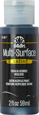 Monikäyttömaali musta - FolkArt Multi-Surface Satin Licorice 59 ml