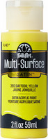 Monikäyttömaali keltainen - FolkArt Multi-Surface Satin Daffodil Yellow 59 ml