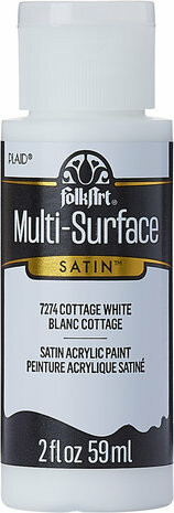 Monikäyttömaali valkoinen - FolkArt Multi-Surface Satin Cottage White 59 ml