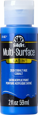 Monikäyttömaali sininen - FolkArt Multi-Surface Satin Cobalt Hue 59 ml