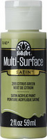 Monikäyttömaali vihreä - FolkArt Multi-Surface Satin Citrus Green 59 ml