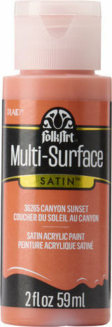 Monikäyttömaali oranssi - FolkArt Multi-Surface Satin Canyon Sunset 59 ml