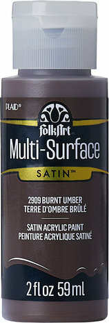 Monikäyttömaali ruskea - FolkArt Multi-Surface Satin Burnt Umber 59 ml