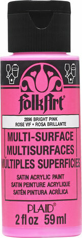 Monikäyttömaali pinkki - FolkArt Multi-Surface Bright Pink 59 ml