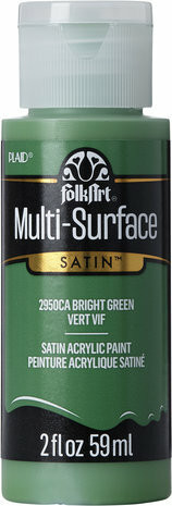 Monikäyttömaali vihreä - FolkArt Multi-Surface Satin Bright Green 59 ml