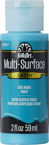 Monikäyttömaali sininen - FolkArt Multi-Surface Satin Satin Aqua 59 ml
