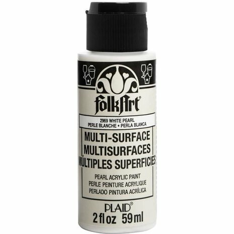 Monikäyttöhelmiäsmaali valkoinen - FolkArt Multi-Surface Pearl White 59 ml