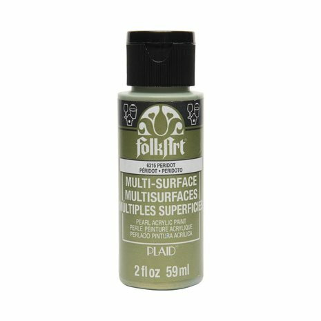 Monikäyttöhelmiäsmaali vihreä - FolkArt Multi-Surface Pearl Peridot 59 ml