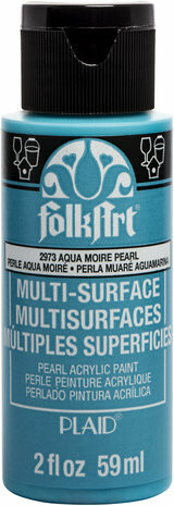 Monikäyttöhelmiäsmaali sininen - FolkArt Multi-Surface Pearl Aqua Moire Pearl 59 ml