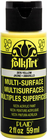 Monikäyttömaali neonkeltainen - FolkArt Multi-Surface Neon Yellow 59 ml