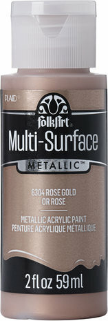 Metallihohtomaali ruusukulta - FolkArt Multi-Surface Metallic Rose Gold 59 ml