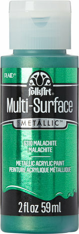 Metallihohtomaali vihreä - FolkArt Multi-Surface Metallic Malachite 59 ml