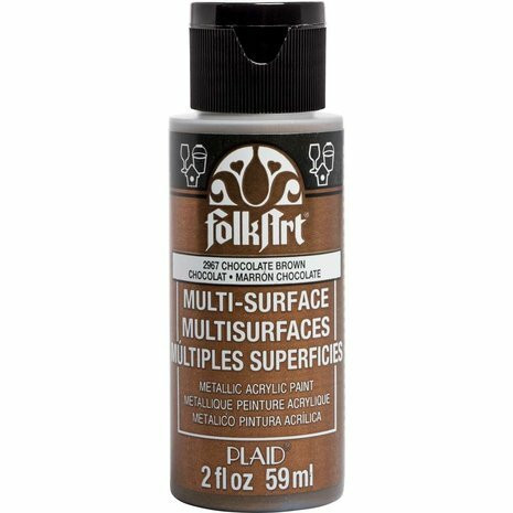 Metallihohtomaali ruskea - FolkArt Multi-Surface Metallic Chocolate Brown 59 ml