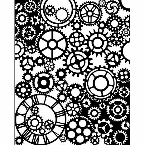 Sabluuna 20x25 cm - Stamperia Magic Forest Thick Stencil Mechanisms
