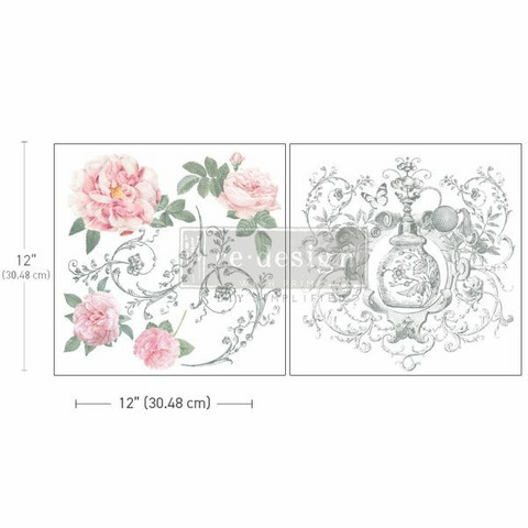 Siirtokuva 60x30 cm - Re-Design with Prima Decor Transfer Odeur De Rose
