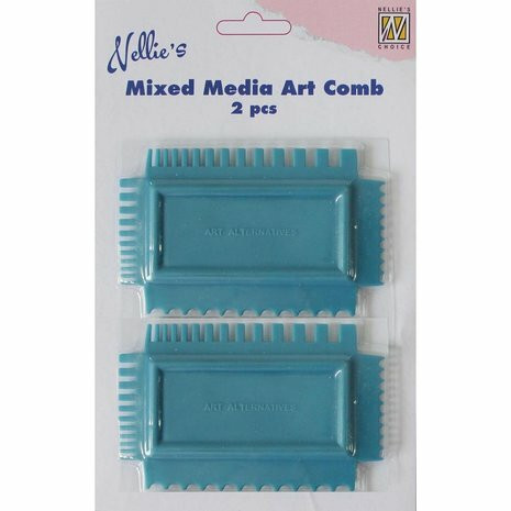 Juovituskammat 2 kpl - Nellie's Mixed Media Art Comb