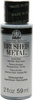 Metallihohtomaali hopea - FolkArt Brushed Metal Silver 59 ml