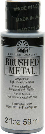 Metallihohtomaali hopea - FolkArt Brushed Metal Silver 59 ml