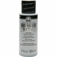 Metallihohtomaali hopea - FolkArt Brushed Metal Pale Silver 59 ml