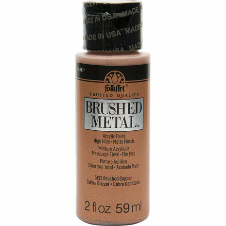 Metallihohtomaali kupari - FolkArt Brushed Metal Copper 59 ml