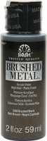 Metallihohtomaali musta - FolkArt Brushed Metal Black 59 ml