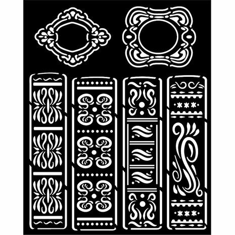 Sabluuna 20x25 cm - Stamperia Vintage Library Thick Stencil Books