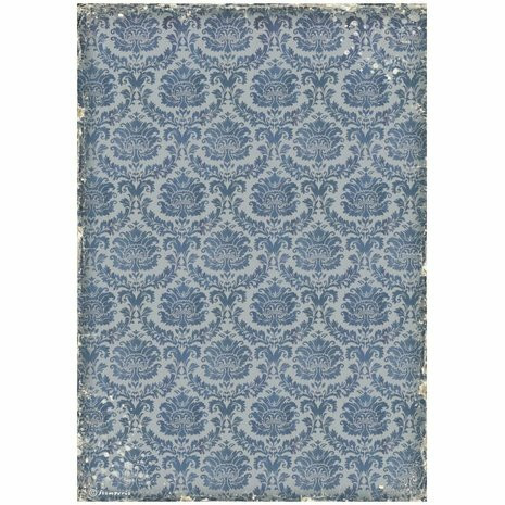 Decoupage-paperi A4 - Stamperia Vintage Library Rice Paper Wallpaper