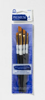 Sivellinpaketti, 4 kpl - FolkArt Premium Angle Brushes Soft Grip