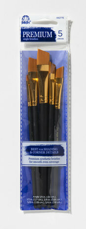 Sivellinpaketti, 5 kpl - FolkArt Premium Angle Brushes