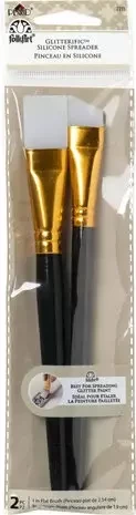 Silikonisivellinpaketti, 2 kpl - FolkArt Glitterific Silicone Spreader