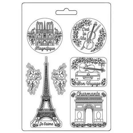 Muotti 21x29 cm - Stamperia Tour Eiffel Soft Mould
