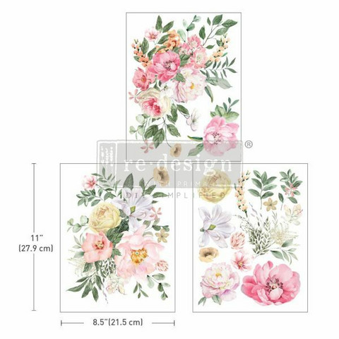 Siirtokuva 27x60 cm - Re-Design with Prima Middy Transfers Bouquet For My Love