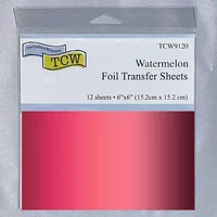 Lehtimetalli punainen 12 kpl - Watermelon Foil Transfer Sheets