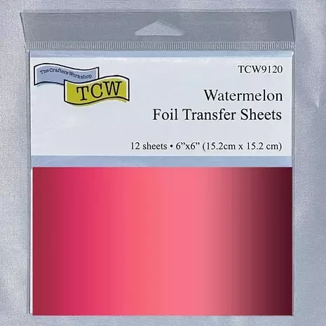 Lehtimetalli punainen 12 kpl - Watermelon Foil Transfer Sheets