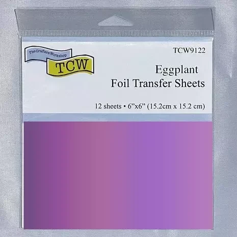 Lehtimetalli violetti 12 kpl - Eggplant Foil Transfer Sheets