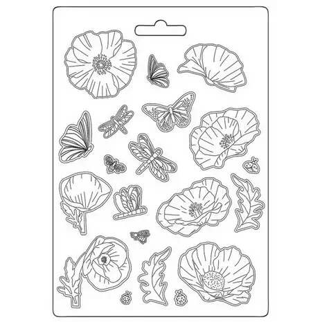 Muotti 15x21 cm - Stamperia Sunflower Art Soft Mould Flowers