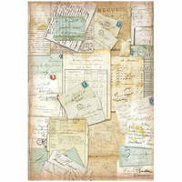 Decoupage-paperi A4 - Stamperia Window Rice Paper Letters