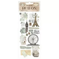 Siirtokuva 10x21 cm - Stamperia Around the World Rub-On Monuments