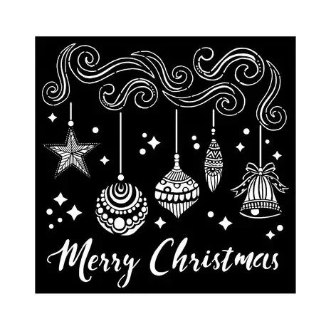 Sabluuna 18x18 cm - Stamperia Merry Christmas Bells Thick Stencil