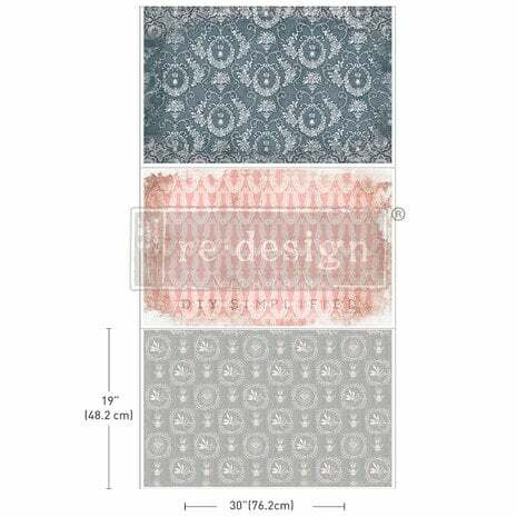 Kuitupaperi 49x76 cm x 3 kpl - Delicate Charm Re-Design with Prima Tissue Paper Pack