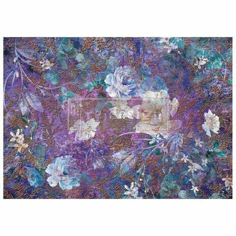 Kuitupaperi 59x84 cm - Magical Floral Re-Design with Prima A1 Decoupage Fiber