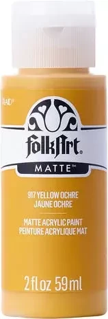 Matta akryylimaali keltainen - FolkArt Matte - Yellow Ochre 59 ml