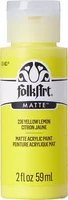 Matta akryylimaali keltainen - FolkArt Matte - Yellow Lemon 59 ml