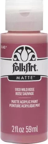 Matta akryylimaali vaaleanpunainen - FolkArt Matte - Wild Rose 59 ml