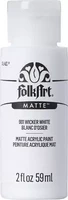 Matta akryylimaali valkoinen - FolkArt Matte - Wicker White 59 ml