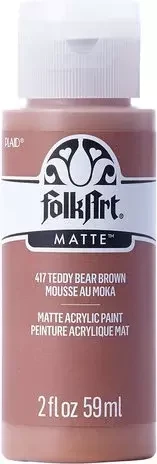 Matta akryylimaali ruskea - FolkArt Matte - Teddy Bear Brown 59 ml